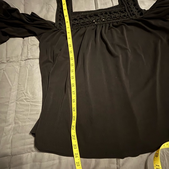 Cato Black Cold Shoulder Blouse - Picture 6 of 9